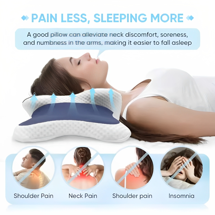 Butterfly Shaped Cervical Support Memory Foam Pillow
